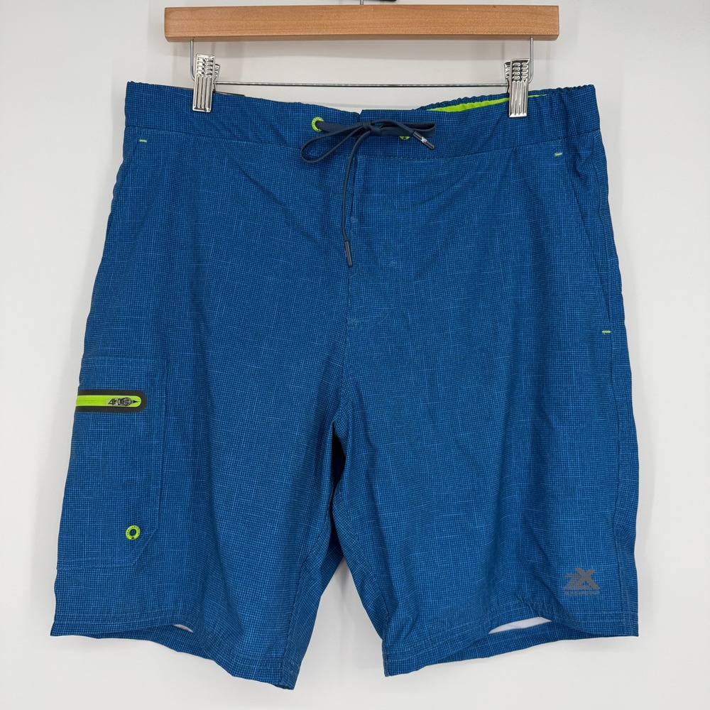 NWT Zeroxposur Men's Blue Swim‎ Trunks Lined Stretch UPF 50+